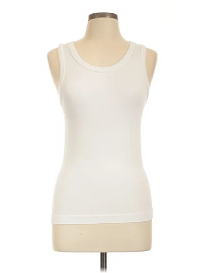 Pre-owned French Laundry Sleeveless T-shirt In Ivory