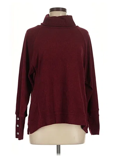 Pre-owned French Laundry Turtleneck Sweater In Burgundy