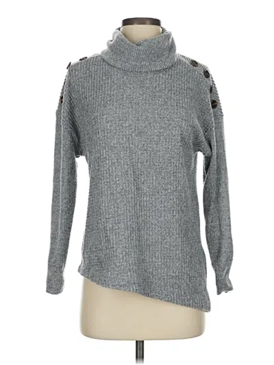 Pre-owned French Laundry Turtleneck Sweater In Gray