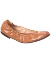 French Sole Cecila Leather Flat In Brown
