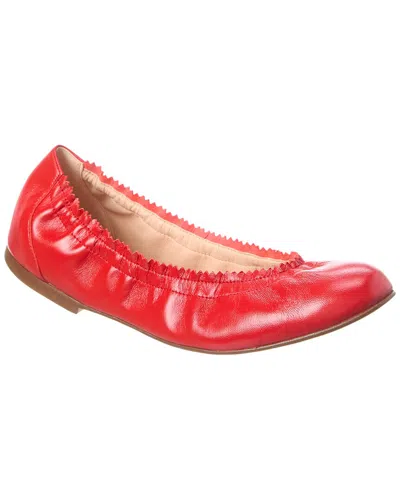 French Sole Cecila Leather Flat In Red