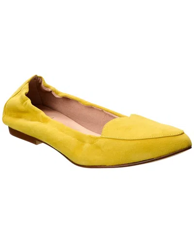 French Sole Claudia Suede Flat In Yellow