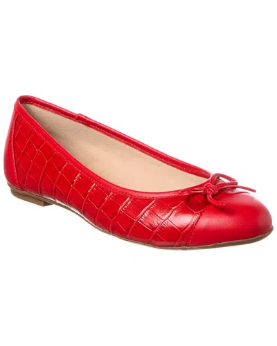 FRENCH SOLE CORDELIA CROC-EMBOSSED LEATHER FLAT