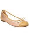 French Sole Cordelia Shimmer Mesh & Leather Flat In Multi