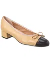 FRENCH SOLE FRENCH SOLE ELDA CAP TOE LEATHER PUMP