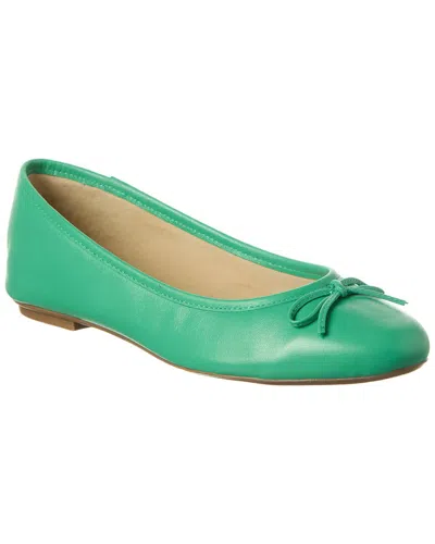 FRENCH SOLE EMERALD LEATHER FLAT