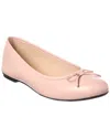 French Sole Emerald Leather Flat In Multi