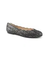 French Sole Fsny Jigsaw Serpens Flat In Pewter In Black