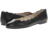 French Sole Jigsaw Ballet Flat Wo Black Leather Round Toe Slip On Zogg374 In Black