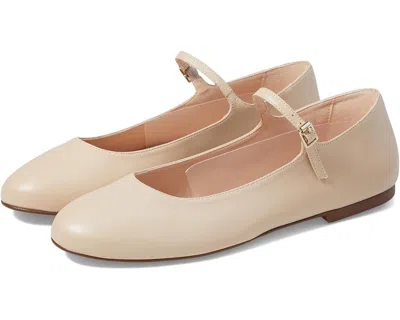 French Sole Lacey Flat Women's Beige Leather Almond Toe Mary Jane Zogg977 In Brown