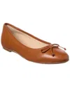 French Sole Leyla Laser Cut Leather Flat In Brown