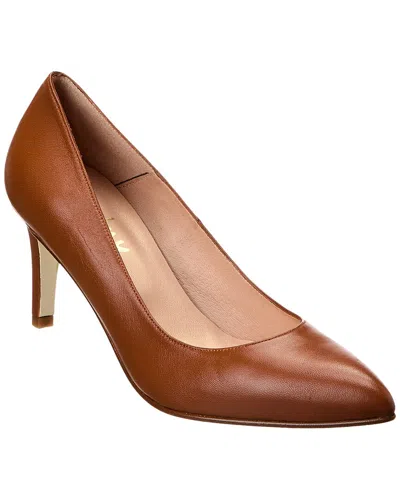 French Sole Nurit Leather Pump In Brown