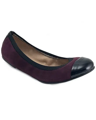 French Sole Zeppa Suede Flat In Black