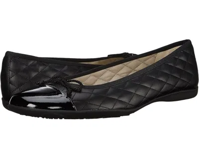 French Sole Passport Flat Women's Black Leather Cap Toe Slip-on Zogg779