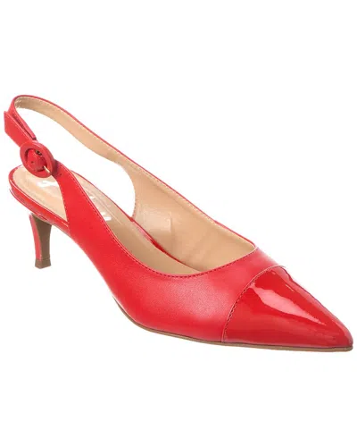 French Sole Skylar Leather Slingback Pump In Red