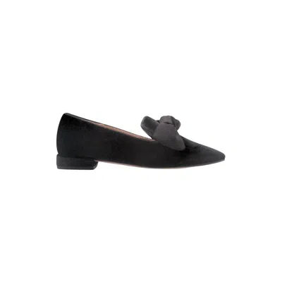 French Sole Women's Church Loafer In Black Velvet In Multi