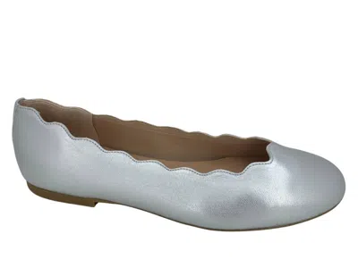 French Sole Women's Jigsaw Ballet Flat In Silver