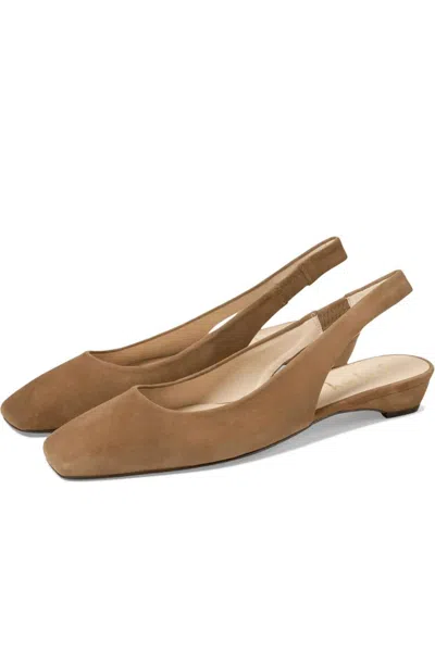 French Sole Women's Mischa Slingback Flat Shoes In Dark Camel In Multi