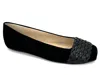 French Sole Women's Via Braid Ballet Flat In Black In Black