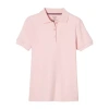 French Toast Big Kid Girls Short Sleeve Regular Fit Polo Shirt In Pink