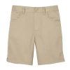 French Toast Little Girls Pull-on Twill Short In Brown