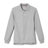 French Toast Little & Big Kid Boys Long Sleeve Boxy Fit Polo Shirt In Gray