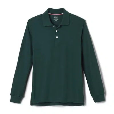 French Toast Little & Big Kid Boys Long Sleeve Boxy Fit Polo Shirt In Green