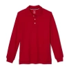 French Toast Little & Big Kid Boys Long Sleeve Boxy Fit Polo Shirt In Red