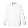 French Toast Little & Big Kid Boys Long Sleeve Boxy Fit Polo Shirt In White