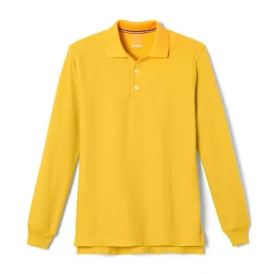French Toast Little & Big Kid Boys Long Sleeve Boxy Fit Polo Shirt In Yellow