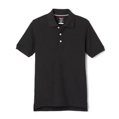 French Toast Little & Big Kid Boys Short Sleeve Boxy Fit Polo Shirt In Black