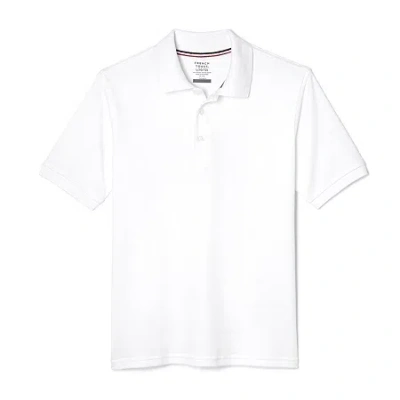 French Toast Little & Big Kid Boys Short Sleeve Boxy Fit Polo Shirt In White