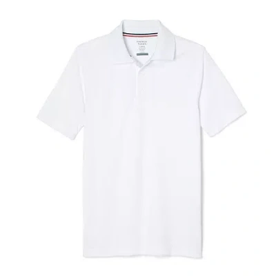 French Toast Little & Big Kid Boys Short Sleeve Regular Fit Moisture Wicking Polo Shirt In White