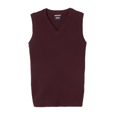 French Toast Little & Big Kid Boys V Neck Sweater Vest In Red
