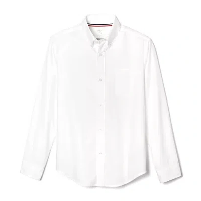 French Toast Little & Big Kid Boys Wrinkle Resistant Button Down Collar Long Sleeve Dress Shirt In White