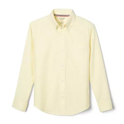 French Toast Little & Big Kid Boys Wrinkle Resistant Button Down Collar Long Sleeve Dress Shirt In Yellow