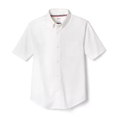 French Toast Little & Big Kid Boys Wrinkle Resistant Button Down Collar Short Sleeve Dress Shirt In White