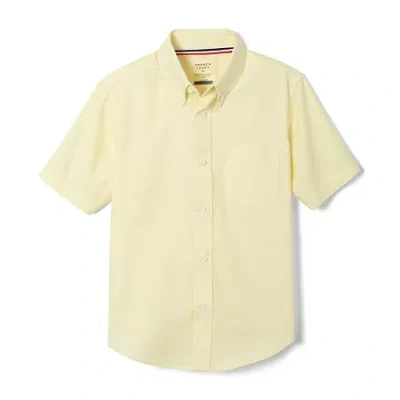 French Toast Little & Big Kid Boys Wrinkle Resistant Button Down Collar Short Sleeve Dress Shirt In Yellow