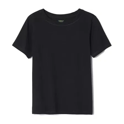 French Toast Little & Big Kid Unisex Easy-on + Easy-off Sensory Friendly Crew Neck Short Sleeve Adaptive T-shirt In Black