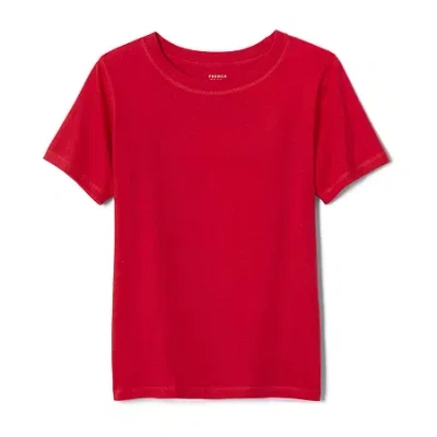 French Toast Little & Big Kid Unisex Easy-on + Easy-off Sensory Friendly Crew Neck Short Sleeve Adaptive T-shirt In Red