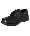 French Toast Little Boys Artificial Leather Construction School Shoes In Black