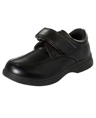French Toast Little Boys Kids Hook And Loop School Shoes In Black