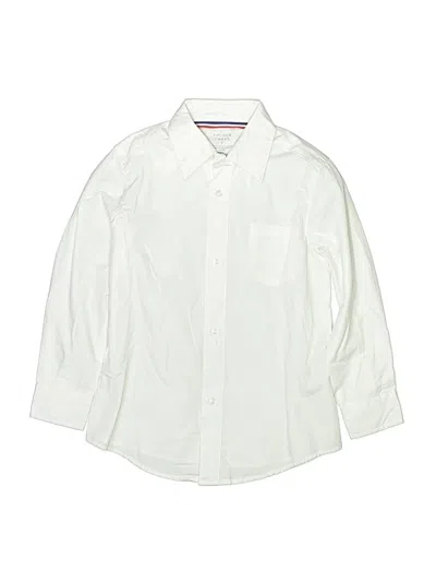 Pre-owned French Toast Kids' Long Sleeve Button Down Shirt In Ivory