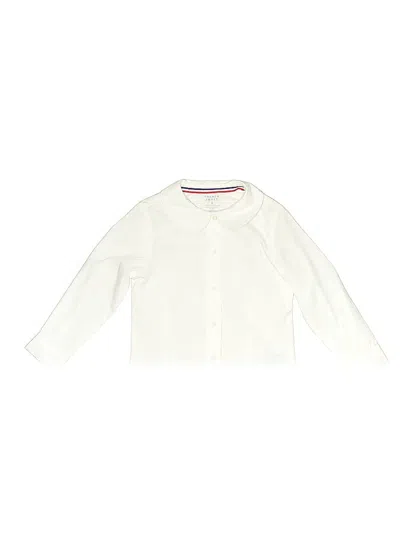 Pre-owned French Toast Kids' Long Sleeve Button Down Shirt In Ivory