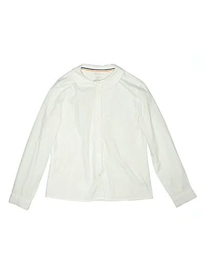 Pre-owned French Toast Kids' Long Sleeve Button Down Shirt In Ivory
