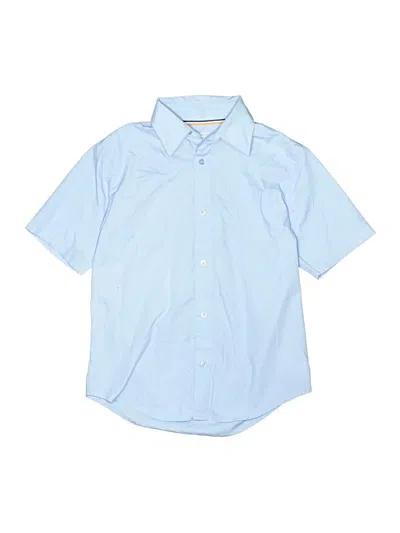 Pre-owned French Toast Kids' Short Sleeve Button Down Shirt In Blue