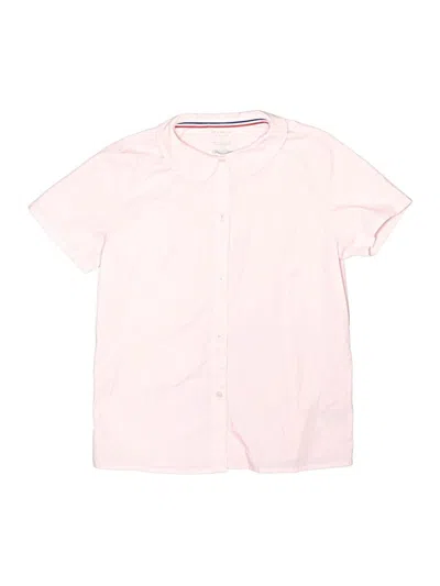 Pre-owned French Toast Kids' Short Sleeve Button Down Shirt In Pink