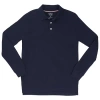 French Toast Toddler Boys Long Sleeve Boxy Fit Polo Shirt In Blue