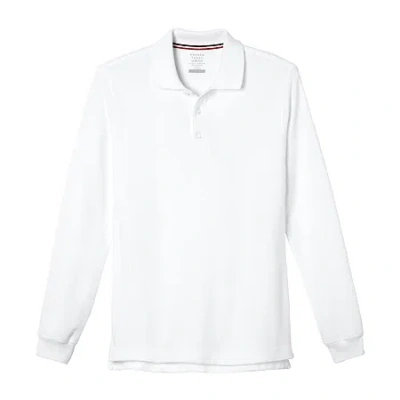 French Toast Babies' Toddler Boys Long Sleeve Boxy Fit Polo Shirt In White