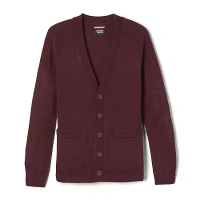 French Toast Babies' Toddler Boys V Neck Long Sleeve Button Cardigan In Brown